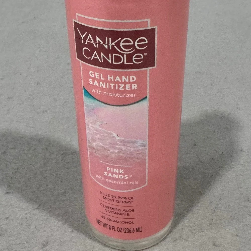 Yankee Candle Gel Hand Sanitizer Pink Sands 8oz Moisturizing Aloe Vitamin E